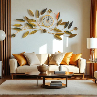 Gilded Leaf Timekeeper (50 x 25 Inches)